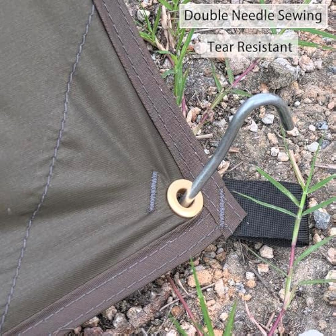 HIDEWALKER Camping Tarp Shelter 3x3m 3x4m 3x5m Lightweight Tent Tarpaulin Waterproof Tent Awning Canopy Basha Sunshade for Hiking Backpacking (Olive Green, 4x4m)