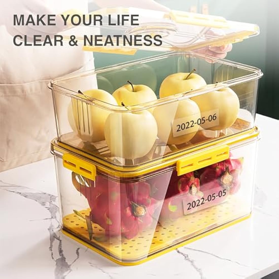 SUPVAN E10 & E11 & E16 Label Maker Tape, 4 Rolls 15mm × 6m Genuine Continuous Laminated Thermal Label Tape Refill, Waterproof Oilproof Child-Safe Durable Auto Detect Labels, Black on White