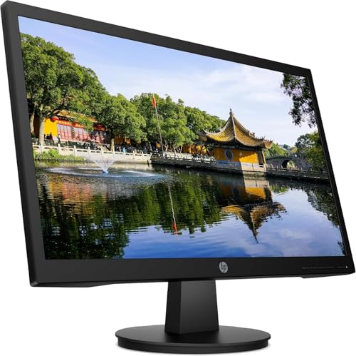 HP 24 Inch FHD Monitor | Full HD VA LCD Display | 75hz Refresh Rate | 250 Nits Brightness | 3000:1 Contrast Ratio | AMD FreeSync Technology | Adjustable Tilt | 1x HDMI 1.4, 1x VGA | Black | V24v G5