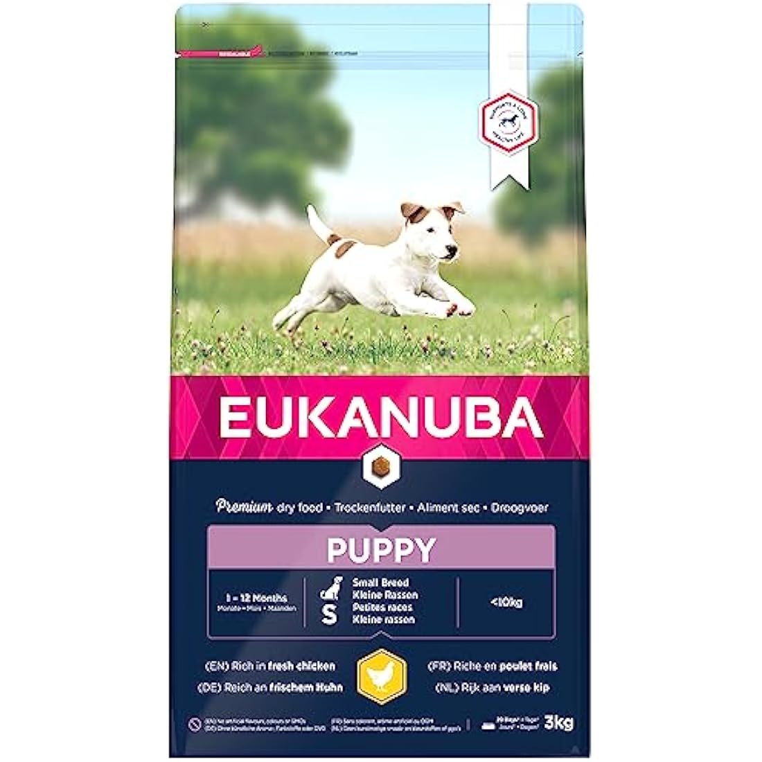 Eukanuba Complete Dry Dog Food for Puppy Small Breeds with Fresh Chicken 3 kg