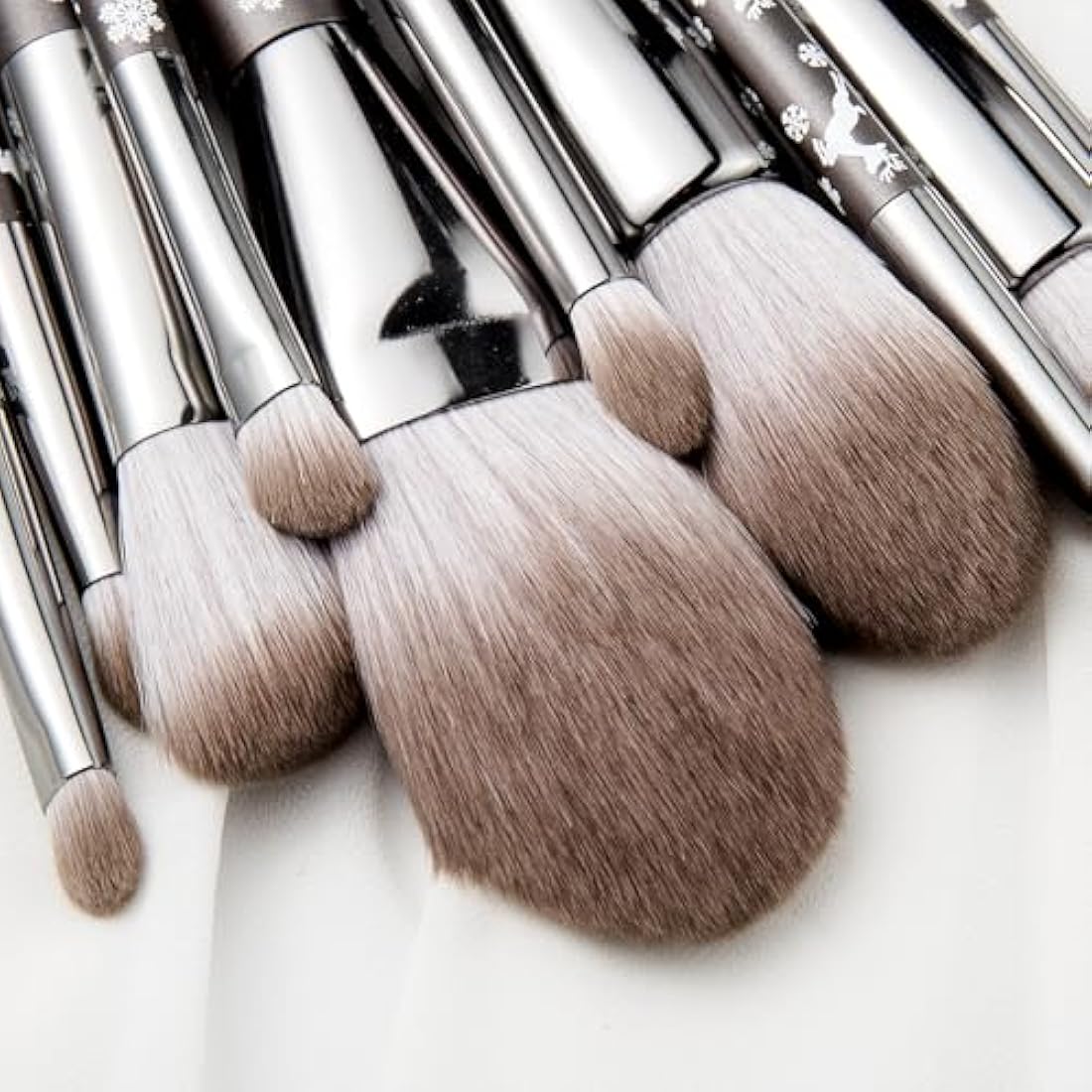 ENZO KEN Goat Hair Makeup Brush Set Professional, Natural Hair Makeup Brushes Set Professional, Natural Bristle Make up Brushes, Snowflake Cosmetic Brush.