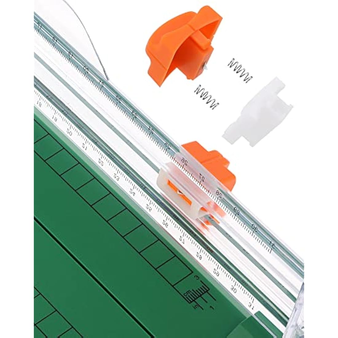 Firbon Green A4 Paper Cutter 12 Inch Titanium Paper Trimmer Scrapbooking Tool with Automatic Security Safeguard and Side Ruler for Craft Paper, Coupon, Label and Cardstock