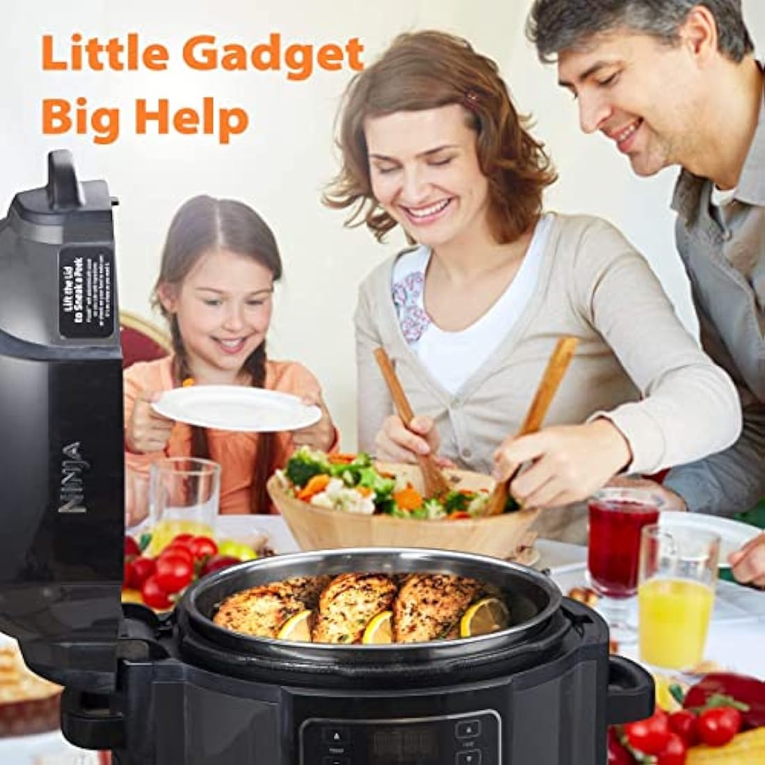 Goldlion Stainless Steel Inner Pot Compatible with Ninja Foodi 6.5 Quart Accessories Replacement Insert Liner