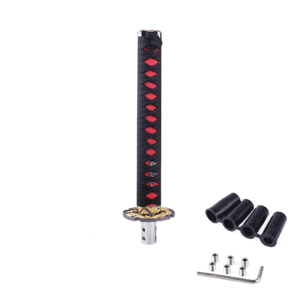 muge racing Universal Samurai Sword Automatic Shift Knob Suitable for Manual Transmission Cars-black-15cm
