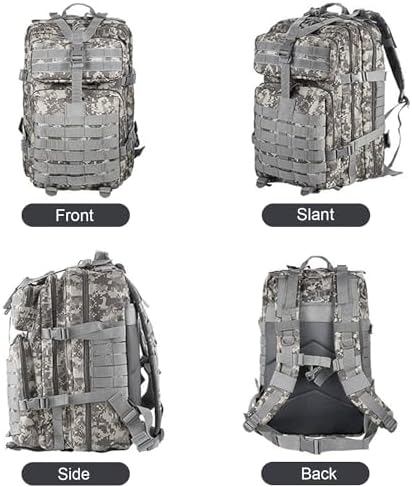 aiGear 45L Military Tactical Backpack | Lightweight Backpack Hiking Daypack | Rucksack with Molle System | for Outdoor Sports Trekking Hiking Travel Camping