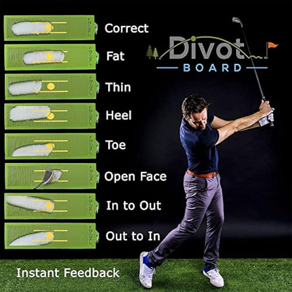 Divot Board - Patented Low Point and Swing Path Trainer - Instant Feedback. Anytime. Anywhere - See Your Swing Path and Learn Every Time You Hit The Ball!