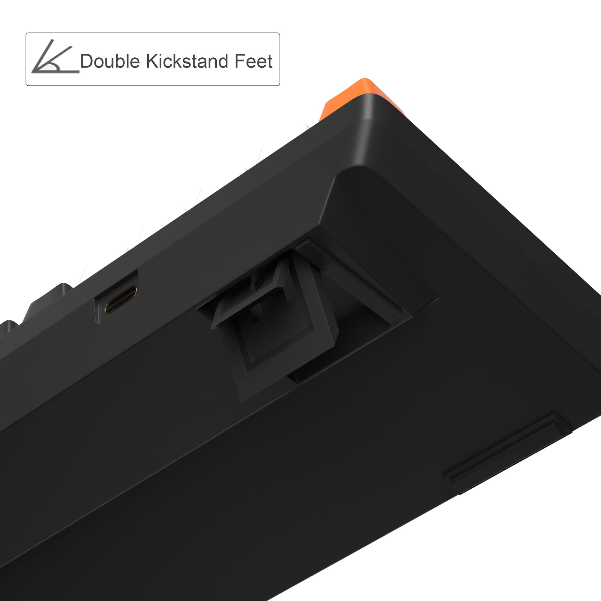 MageGee Portable 60% Gaming Mechanical Keyboard, Minimalist MK-Box Ice Blue Backlit Compact 68 Keys Wired Office Keyboard with Red Switch for Windows Laptop PC Mac Convenient(Gray & White)