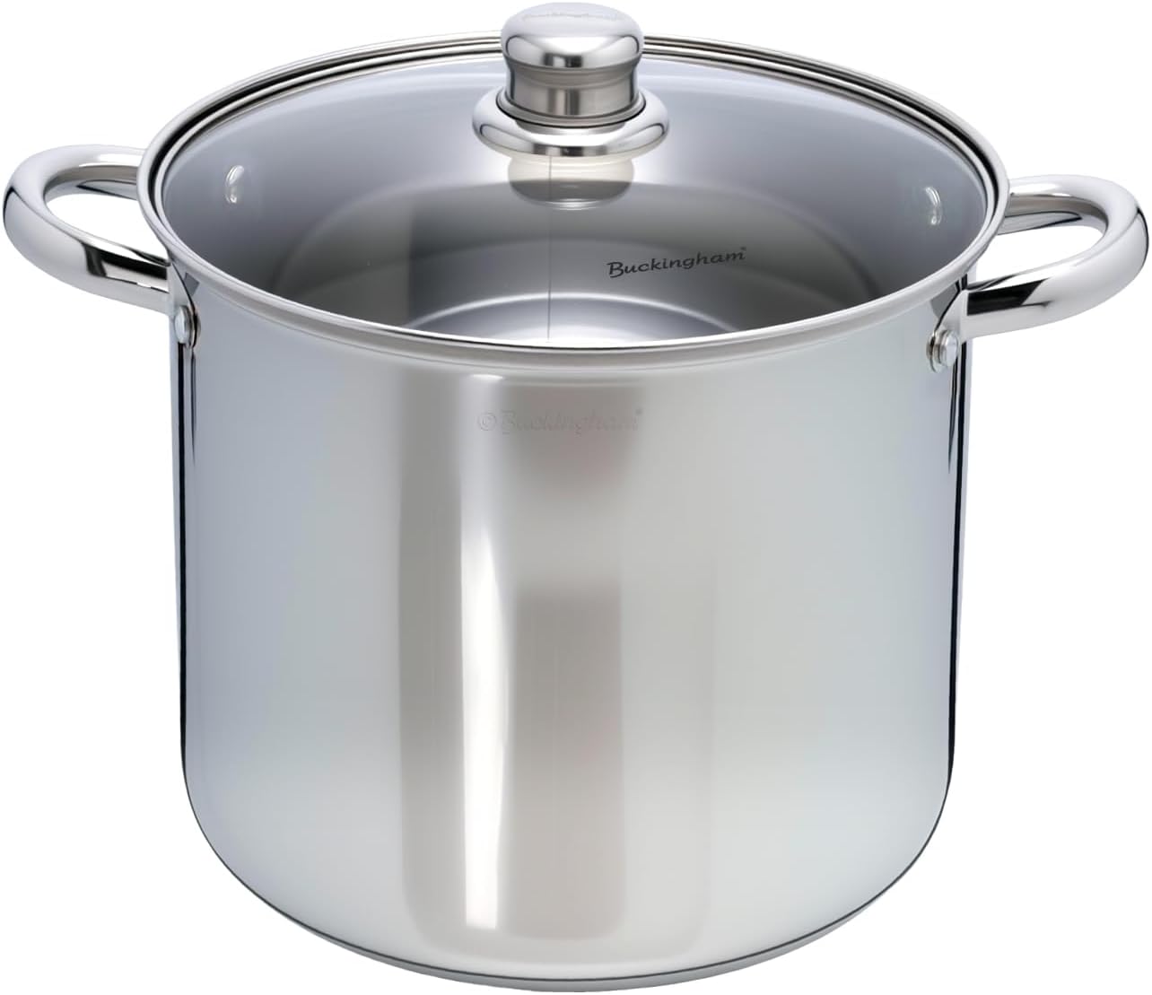 Buckingham Stainless Steel Stock Pot with lid Multipurpose Large Cooking Pot for Soups Stews (11 Litre)