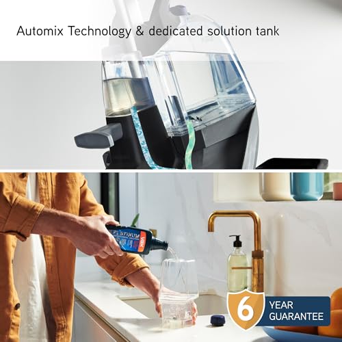 Vax SpinScrub Power Plus Carpet Cleaner, Carpet Cleaning Machine, Stain Remover, 6 Year Guarantee, XL Capacity, Quick Dry Time, Deep Clean, Grey/Navy Blue, CDCW-SSXA