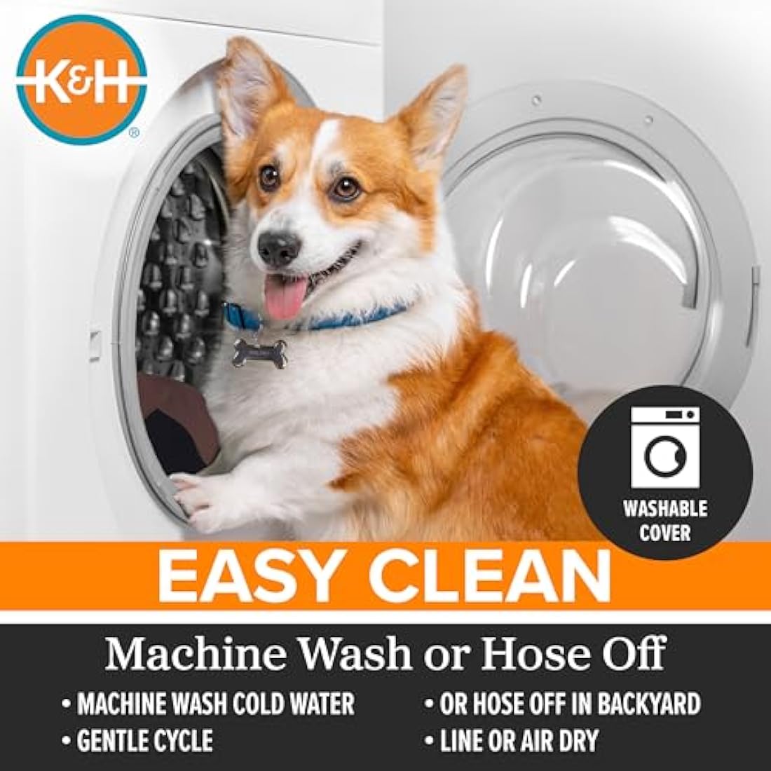 K&H Pet Products Original Pet Elevated Bed for Dogs/Cats, Medium, Blue