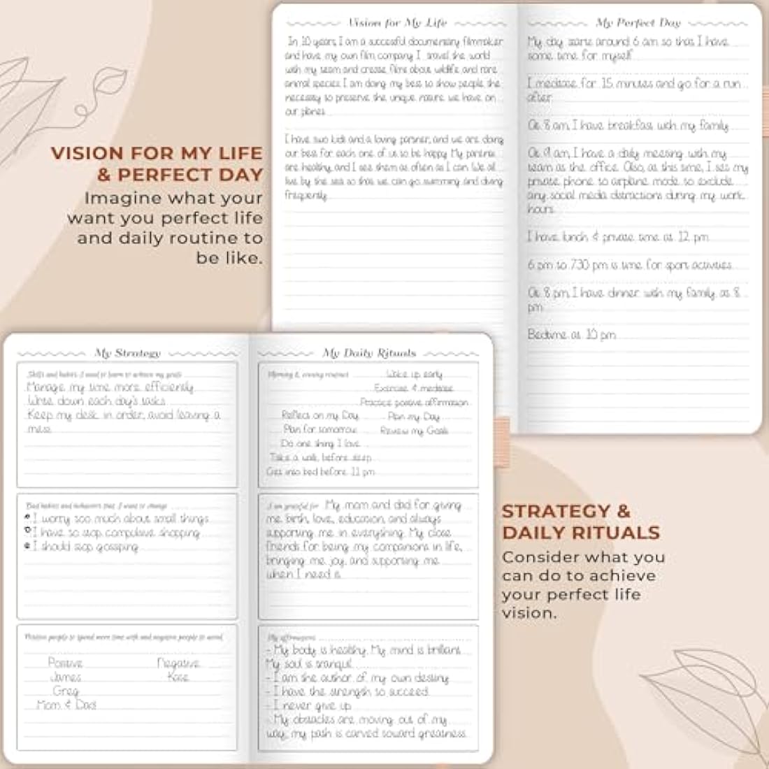 GoGirl Planner and Organizer for Women – Pocket Weekly Planner, Goals Journal & Agenda for Time Management & Productivity. Undated (Rose Gold)