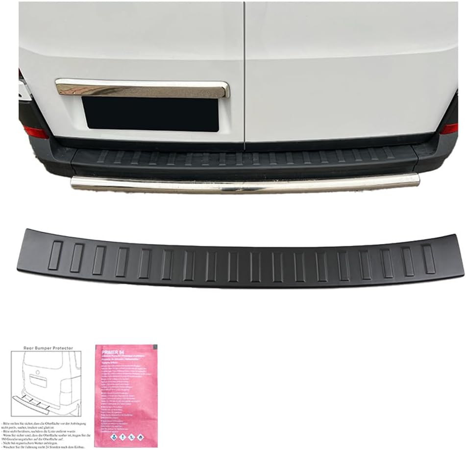 ONEWAY Rear Bumper Protector compatible with Volkswagen Crafter MK2 2016- & MAN TGE MK1 PreFacelift 2016- - Matt black
