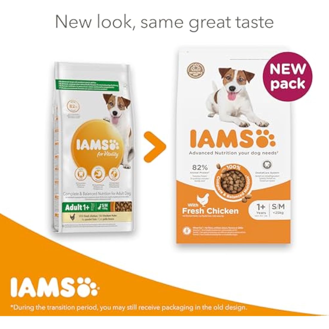 IAMS Adult Small Medium Complete Dry Dog Food Chicken 12kg - With DentalCare System
