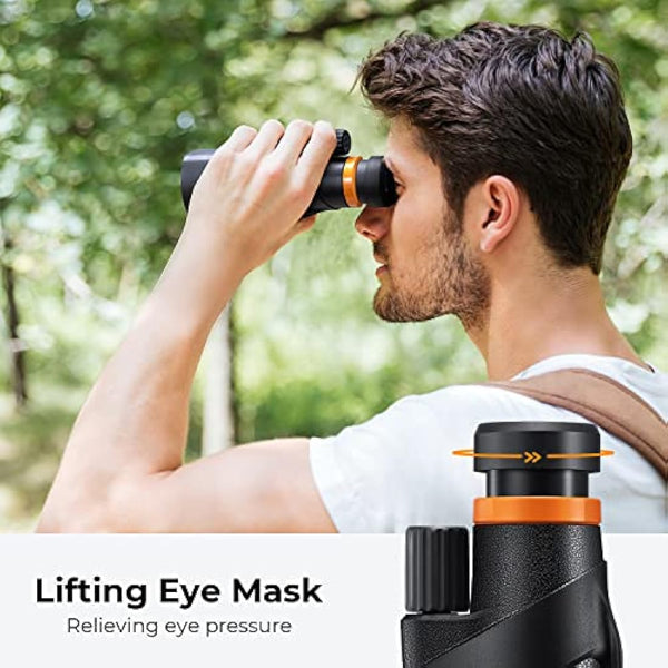 K&F Concept 12X50 High Power Monocular，Waterproof HD Pocket Monoculars Scope for Adults with BAK4 Prism & FMC Lens- IP66 Waterproof- for Bird Watching Hiking Hunting Camping Travelling, Black