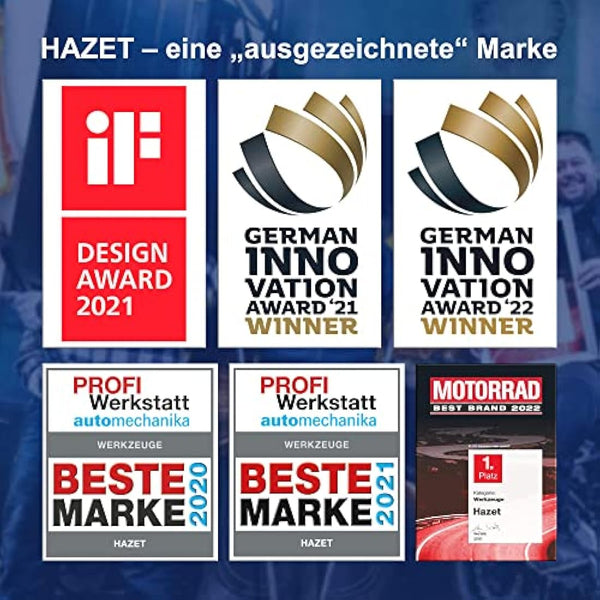 Set di chiavi a bussola HAZET 903SPC/3, Chiave quadra da 12,5 mm (1/2 pollice), larghezza trasversale 17 21 mm, con bussola in plastica, Montaggio di pneumatici con cerchioni in alluminio