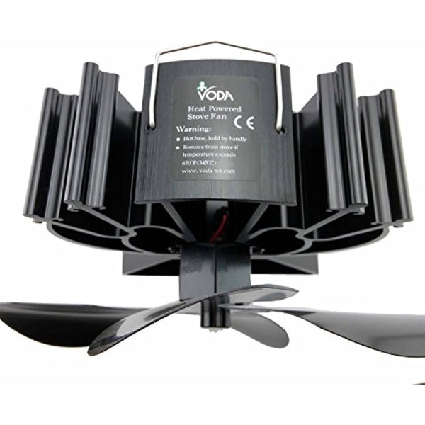 4-Blade Heat Powered Stove Fan for Wood / Log Burner/Fireplace increases 80% more warm air than 2 blade fan- Eco Friendly