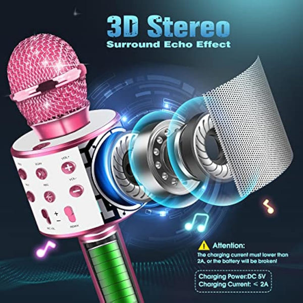 Dislocati Girls Toys Age 3-12, Toys for Girls Age 3-15 Party Toys for 3-12 Year Old Girl Gifts Kids Microphone for Kids Toys Girls Birthday Presents Gifts for 3-12 Year Olds Girls Christmas Xmas Gifts