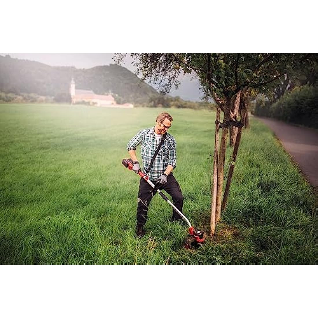 Einhell Power X-Change 36V Cordless Strimmer - 30cm Cutting Width, Cordless Grass Trimmer and Lawn Edger With Auto Line-Feed - GE-CT 36/30 Li E Solo Garden Strimmer Cordless (Battery Not Included)