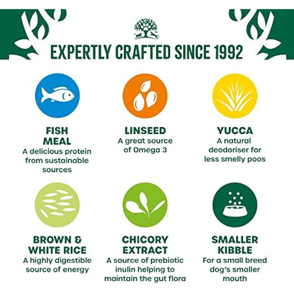 James Wellbeloved Complete Dry Adult Small Breed Dog Food Fish and Rice, 7.5 kg