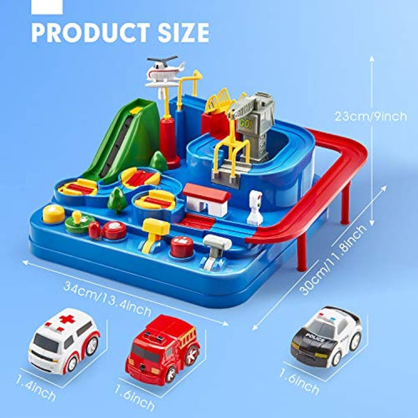 hahaland Kids Toys for 3 Year Old Boys Car Race Track Boys Toys Age 3 4- Large