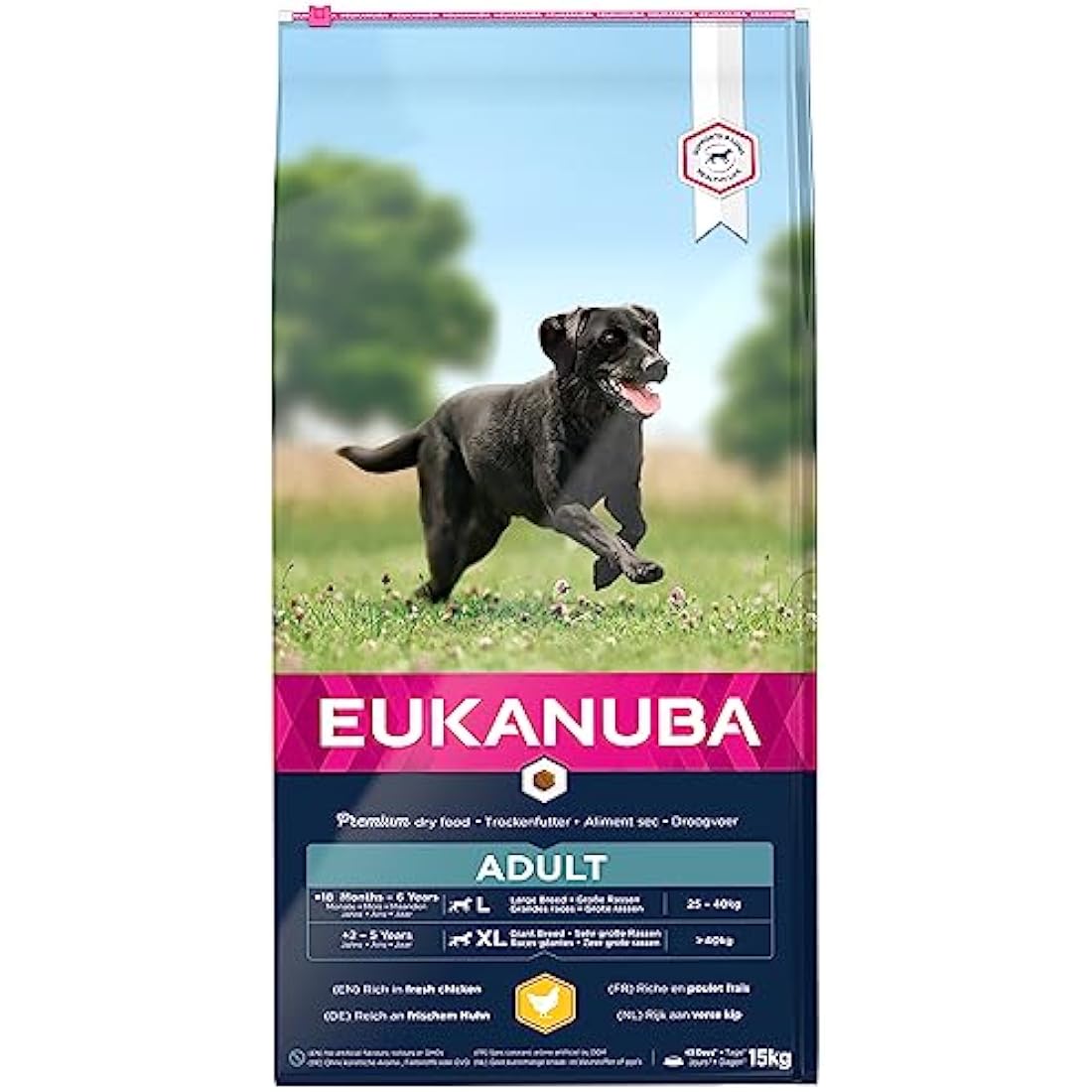 Eukanuba Complete Dry Dog Food for Adult Large and Giant Breeds with Fresh Chicken 15 kg