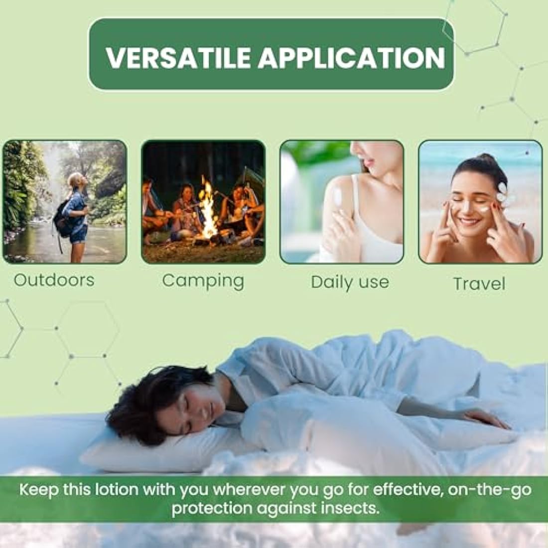 Alfresco - Power, Anti Bug Bite Face & Body Soothing Lotion, Natural Bug Repellent & Body Moisturiser, DEET-Free Travel Essential - Adult, Children & Sensitive Skin (200 ml)