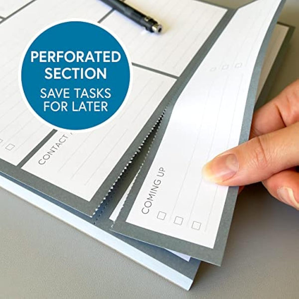 A4 Daily Planner Pad - 100 Undated Tear-Off Sheets, To-Do List & Desk Organiser for Work, Study & ADHD Focus