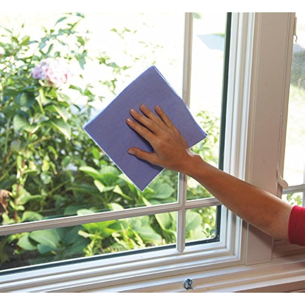 The Original Mini Shamwow - Super Absorbent Multi-Purpose Cleaning Shammy Chamois Towel Cloth - Holds 10X its Weight in Liquid - Machine Washable - Will Not Scratch (16 Pack, Small Blue)