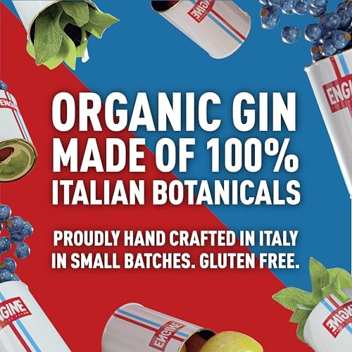 Engine Italian Organic Gin | 70cl | 42% vol | London Dry | Juniper Hints with Floral Note of Roses and Balsamic Note of Sage and Lemon | Vegan & Gluten Free | Perfect in a Gin & Tonic, or a Negroni