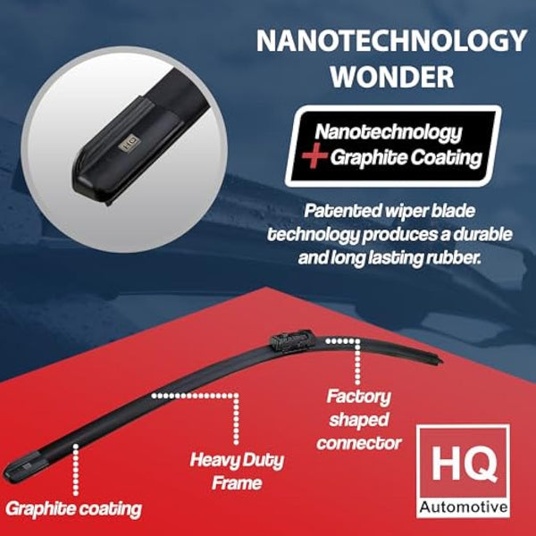 HQ Automotive Wiper Blade for Mercedes C E CLS Class W212 W204 W207 W218 Shooting Brake VW T5 Front Set, ADM42-422