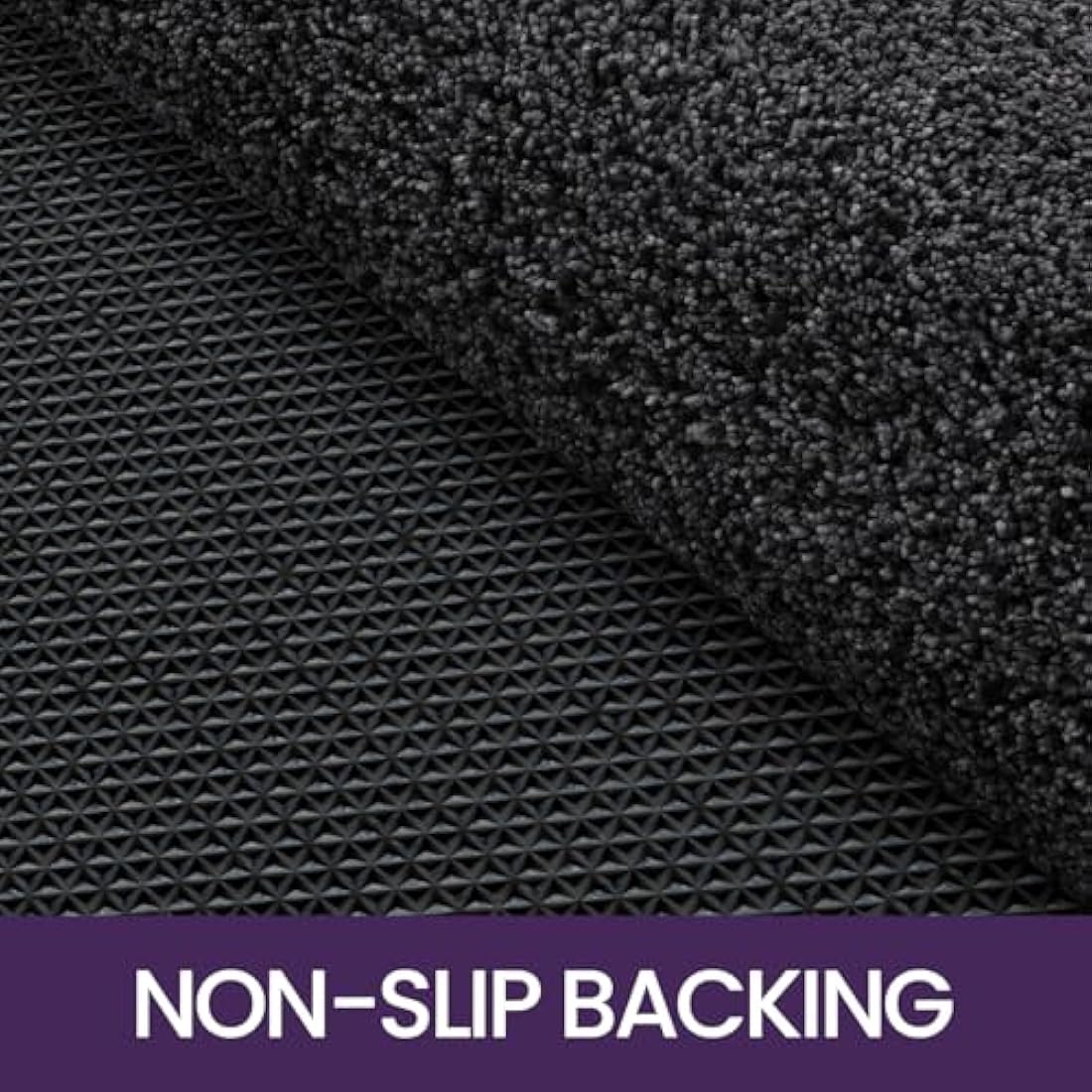 DEXI Dirt Trapper Door Mat Indoor, Non-slip Doormats Inside, Machine Washable, Super Absorbent Entrance Mats Soft Floor Carpet Rug, 50 x 80 cm, Black-Grey