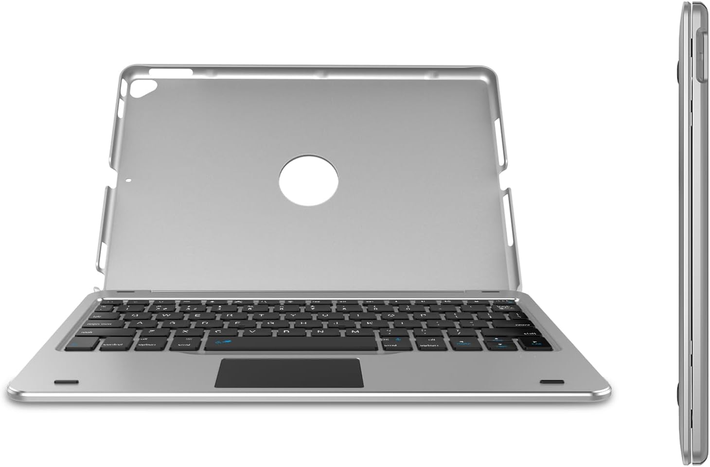 Arteck Keyboard Case with Track Pad for iPad 9th Gen 10.2-inch 2021, Bluetooth Keyboard with Folio Full Protection Case and Touch Pad for Apple 10.2-inch Pad 9 Pad 8, 7 with Swivel Rotating