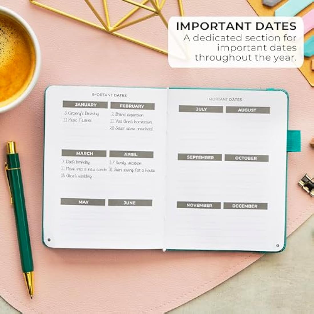 Clever Fox Address Book with alphabetic tabs - PU Leather Telephone and Address Book for Keeping Contacts Safe, Contact Organizer Journal, Small Size (10.5 x 14cm), Hardcover, Turquoise