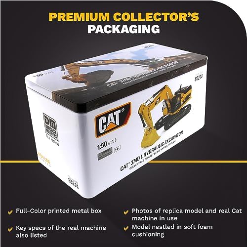Diecast Masters 1:50 Caterpillar 374D L Excavator | High Line Series Cat Trucks & Construction Equipment | 1:50 Scale Model Diecast Collectible Model 85274