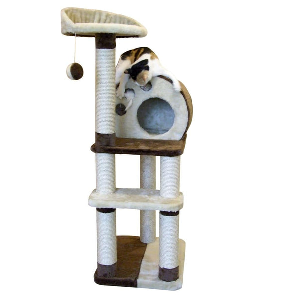 Kerbl Cat Planet-X Scratch Tree, 127 cm, Brown/Beige