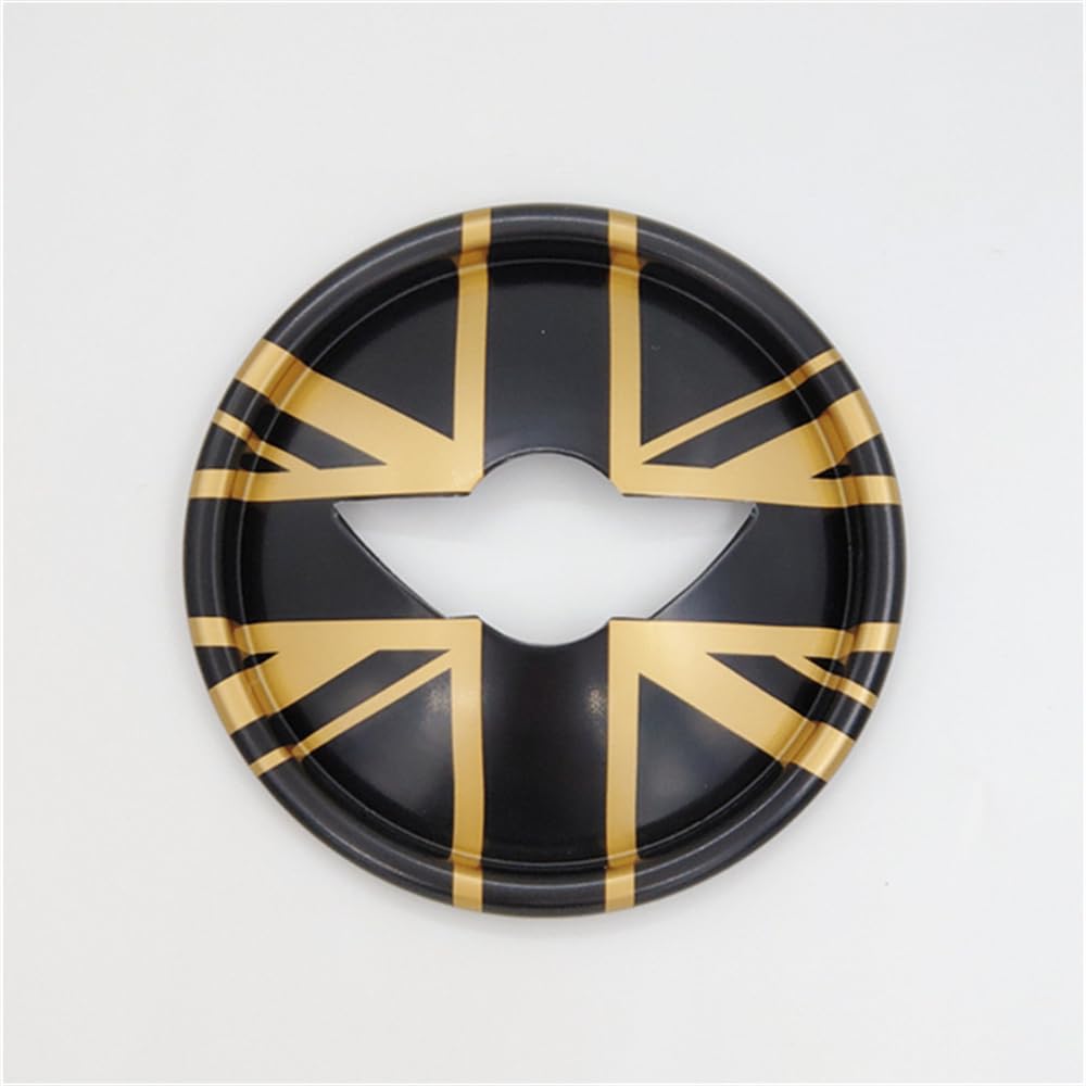 ABS Plastic Steering Wheel Decoration Trim Cover Sticker Shell for Mini Cooper F54 Clubman F55 Hardtop F56 Hatchback F57 Convertible F60 Countryman 2014~2020 (Union Jack Gray)