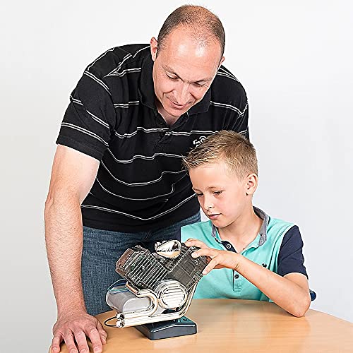 Machine Works Build Your Own Porsche 911 Boxer Engine Toy - Replica Model Building Kit - Features Sounds and Illumination, 280+ Pieces, 10+ Years