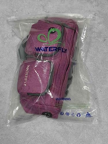 Waterfly Waist Bag Pack Slim Water Resistant Fanny Pack Travel Bum Bag Running Belt for Traveling Cycling Hiking Camping