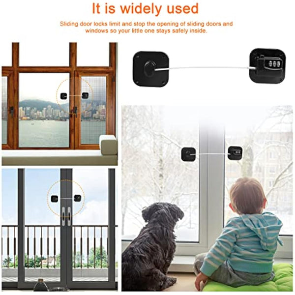 Evilsoul Password Fridge Lock Children Safety Refrigerator Lock Adults Safety Fridge Locks 2PCS Cupboard Lock with 3M Strong Adhesive for Drawer Fridge Freezer Cupboard (Black)