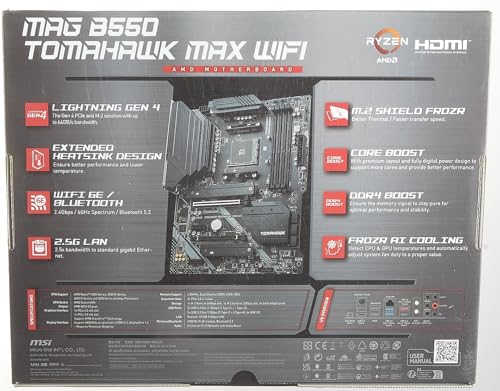 MSI MPG B550 Gaming Plus (ATX AMD AM4 DDR4 M.2 USB 3.2 Gen 2 HDMI ATX Gaming Moederboard AMD Ryzen™ 5000 processors
