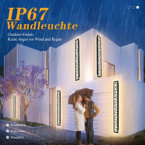 LED Long Wall Light Ip67 Waterproof Wall Lamp Led Long Wall Lamp Villa Indoor Outdoor Wall Lights Anthracite Long Wall Lights Outdoor Garden Wall