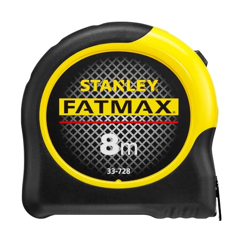 STANLEY Tape Measure Blade Armor 8 M Metric Shock Resistant with Mylar Coating and Cushion Grip 0-33-728