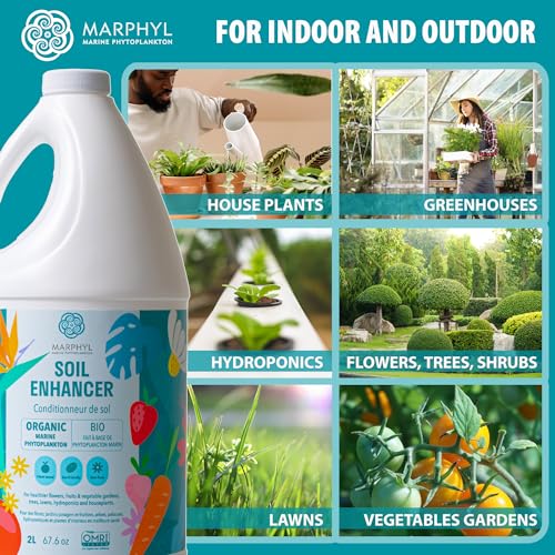 MARPHYL Organic Liquid Fertilizer - Outdoor & Indoor Plant Food - Nutrient-Rich Garden Fertilizer- All Purpose Soil Enhancer for House Plants, Flowers, Vegetables, Succulents, Bamboo, Hydroponics