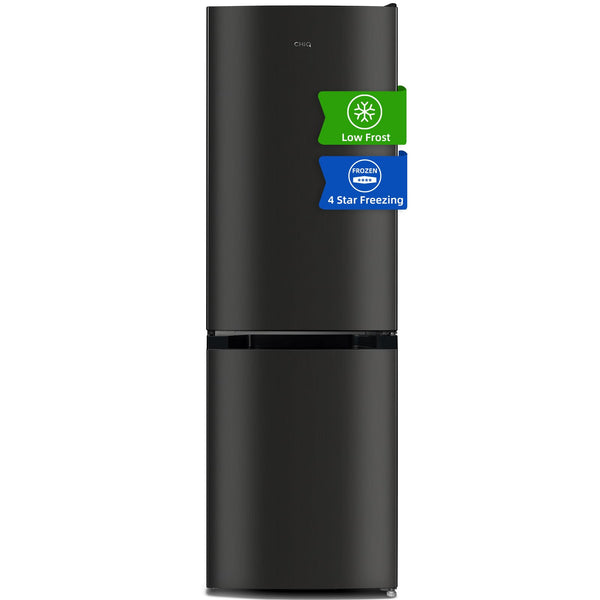 CHiQ FBM157L4EU, Fridge Freezer, 157L, 70/30, 12-Year Compressor Service, Low Frost, E, 39 dB, 48cm Wide 144cm Tall, Black