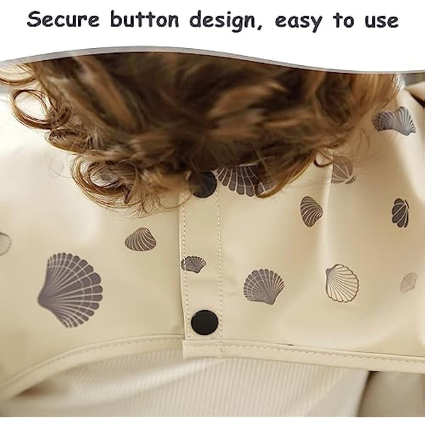 PewinGo Weaning Bib with Long Sleeves & BLW, Soft and Skin-Friendly Material, Coverall Bibs for Baby Feeding, Waterproof and Easy to Clean & Machine Washable,for Baby Infant Toddlers (Beige)