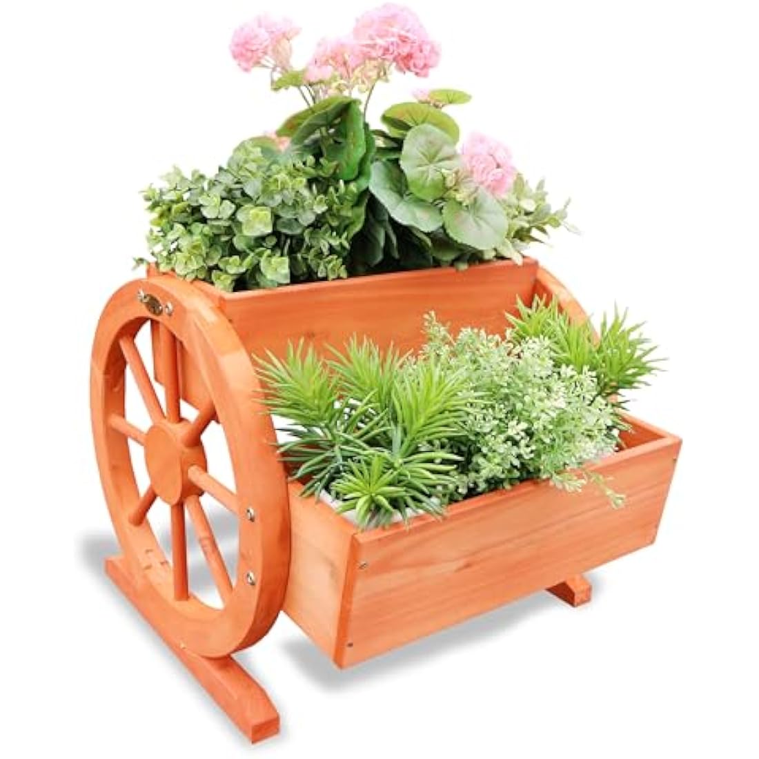 Habau Flower Box with Wagon Wheels