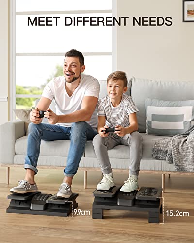 HUANUO Foot Rest Under Desk, Adjustable Ergonomic Under Desk Foot Rest at Work or Gaming with Massage Texture and Roller, 20 Degree Tilt or Lock Angle