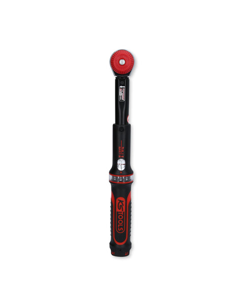 KS Tools Ergotorque® Precision 516.1402 Torque Wrench 1/4 Inch I 1-5 Nm I ± 3% Trigger Accuracy I Ratchet Torque Wrench Car Rotary Knob with Square Drive, Black/Red