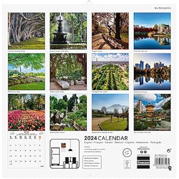Finocam – Parks International Wall Photo Calendar 2024 January 2024 – December 2024 (12 months)