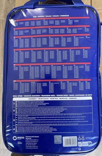 Sparco set of 2 textile snow chains for cars, easy to install, quiet and durable, approved, certified and reusable Sparco SnowShield, gloves included. (XXL)